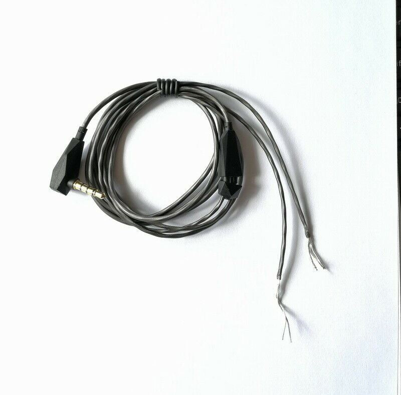 Silver Plated  3.5mm AUX Stereo Audio Cable Headphones Repair Wire cable cord