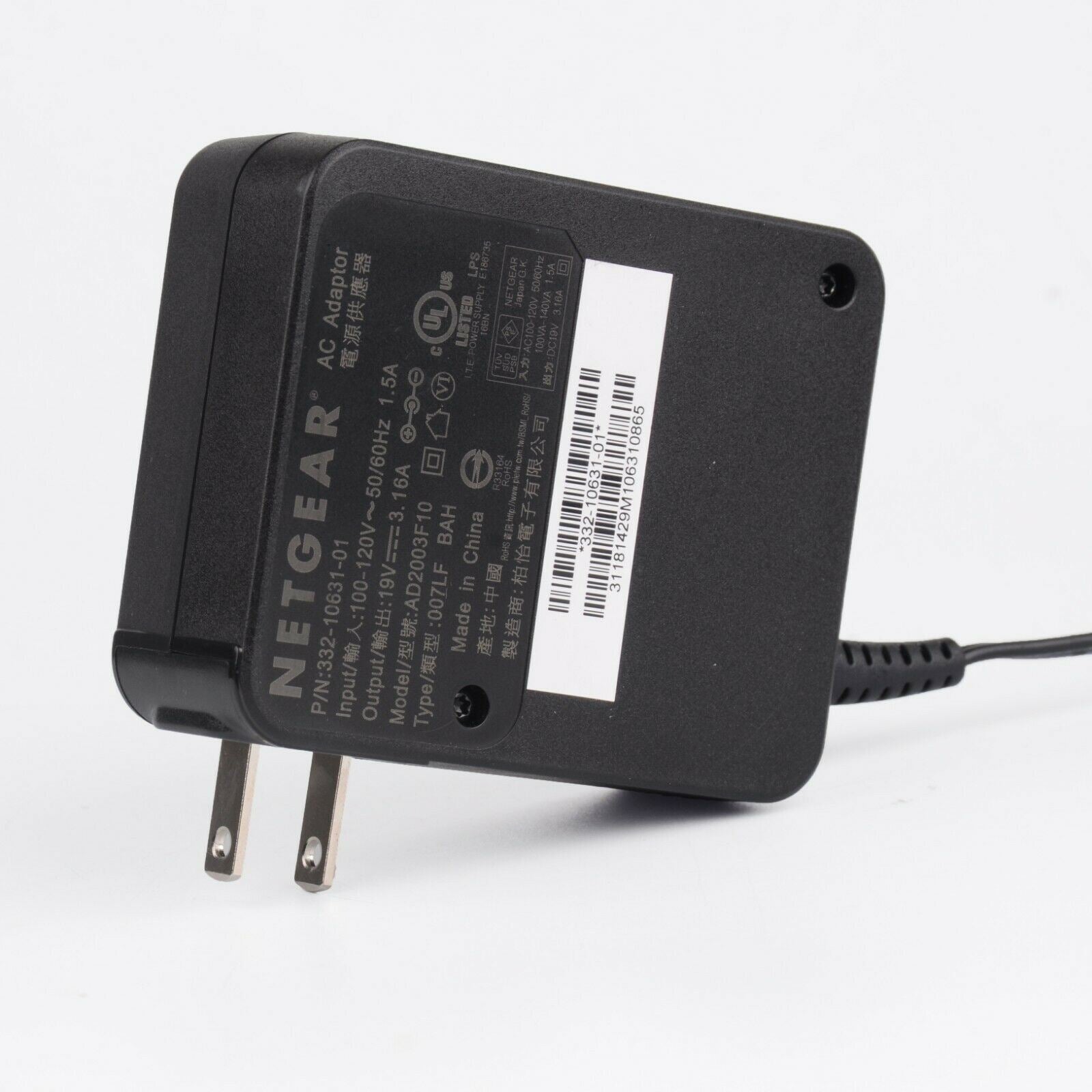 JP AC Adapter Adaptor For NETGEAR Wifi Router AC5300 R9000 AC5300 19V 3.16A