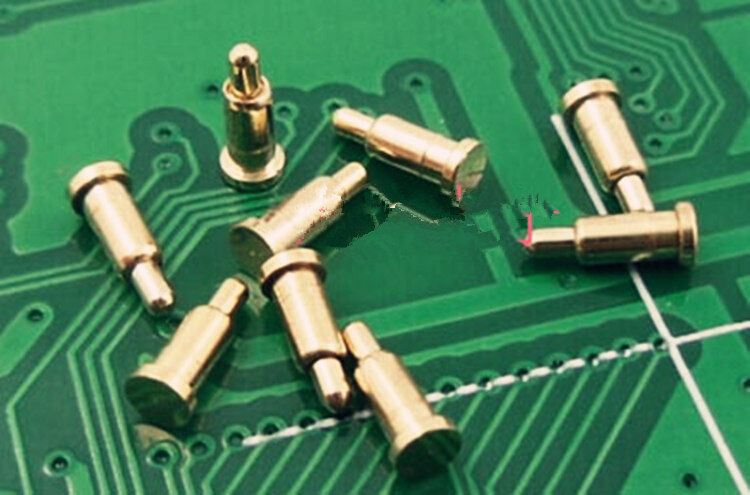 100x Copper + gold plating Plated Current Pogo Pin Probe Spring Loaded SMT 2-9mm