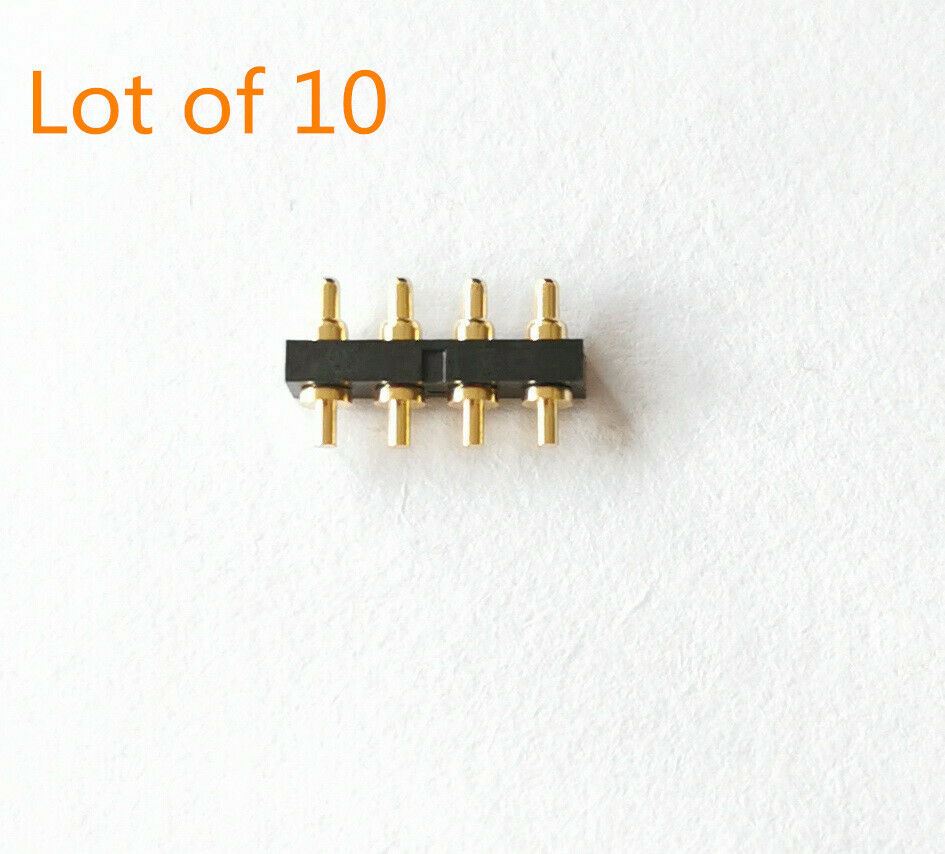 10pcs 6mm long 4Pin Head Spring Loaded Signal Test Probes Pogo Pins Connector