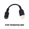 2X 7.9mm Round Jack to Square End Adapter for Lenovo Power Cord Conversion Cable