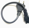 Short 2pin to 3 Prong  EU EUROPEAN Power Cable AC Power Cord 3 Pin