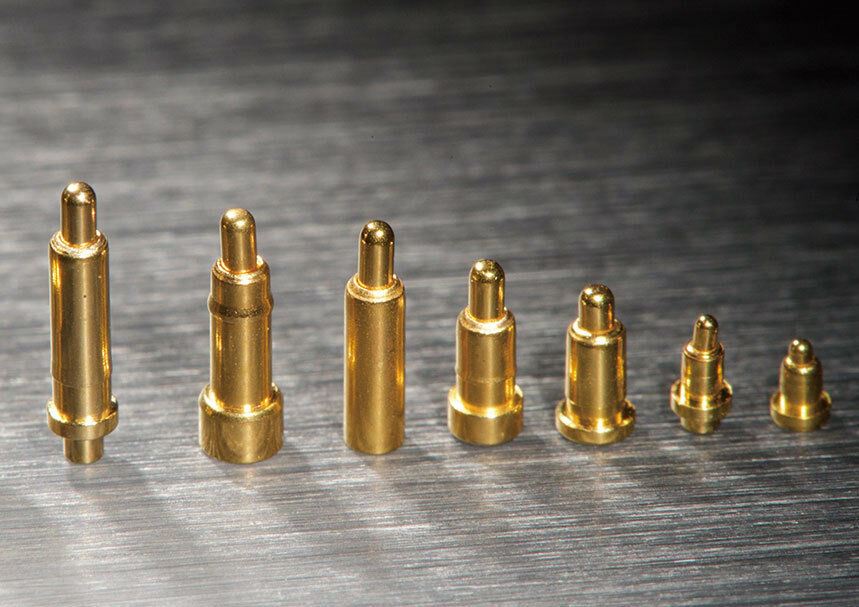 Copper + Gold Plating Plated Current Pogo Pin Probe Spring Loaded SMT ...