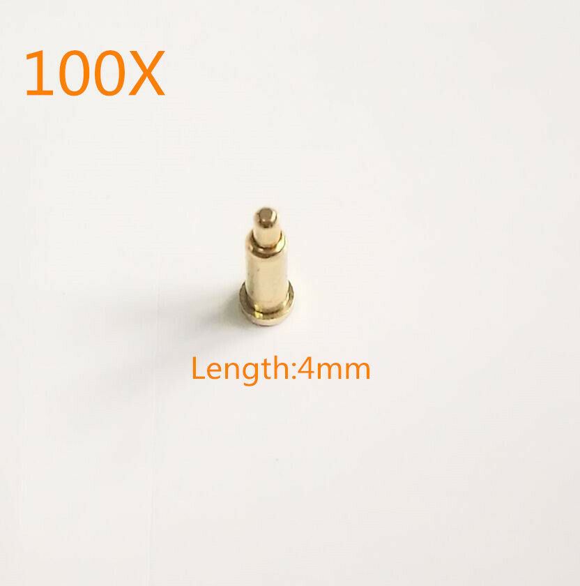 100x Gold Plating Copper D2 x H4mm Spring Thimble Pogo Pins Probes Con ...