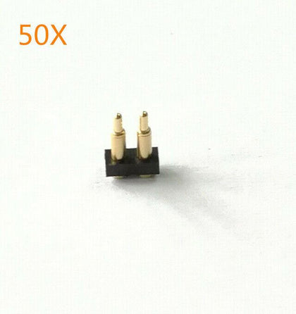 50X Gold-Plated 2Pin 7.5mm Long Copper Needles Thimble Probes Spring Pogo Pin