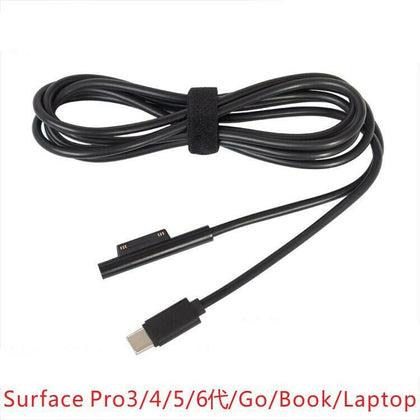 USB-C Type C PD Charger Adapter Cable For Microsoft Surface go Pro 6 5 4 3 Book