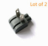 2X gray fold 2prong plug AC adapter For hp charger 12V 1.5A 786265-002 WAD007