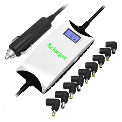 100W Universal Automatic LCD Notebook Power Adapter Laptop & 2A USB Car Charger