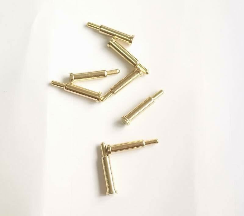 10x Copper + gold plated 10X3mm Current Pogo Pin Spring Test Probe Con ...