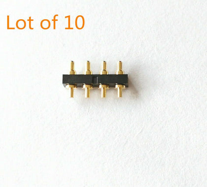 10pcs 6mm long 4Pin Head Spring Loaded Signal Test Probes Pogo Pins Connector