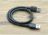 Lot of 2 USB 3.0 Cable Male to Male USB to USB Cable SuperSpeed Black 2 Feet