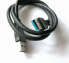 Lot of 2 USB 3.0 Cable Male to Male USB to USB Cable SuperSpeed Black 2 Feet